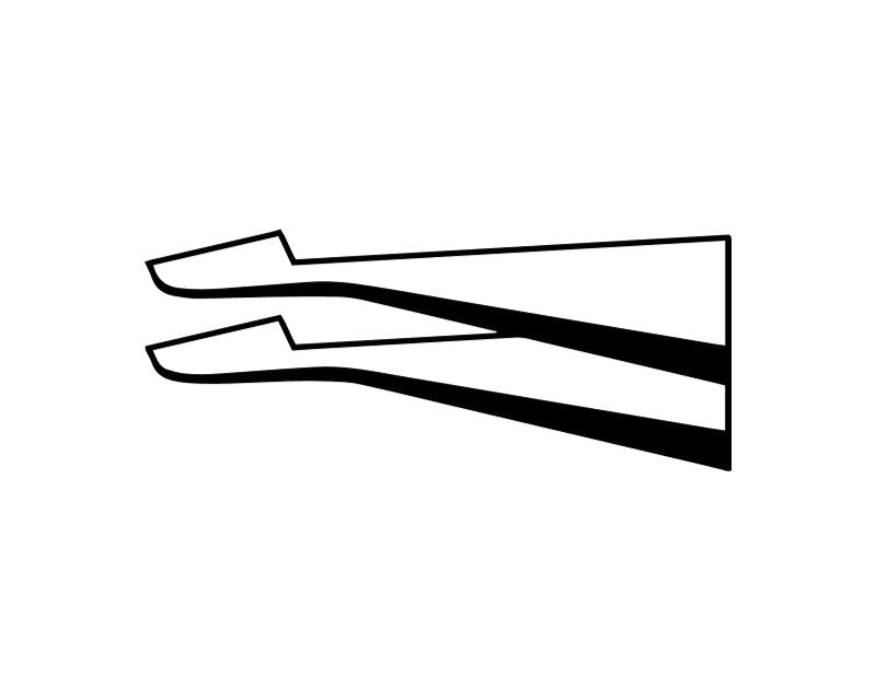 Ideal-tek SM106.SA.1.ITU SMD tweezers SM106.SA, SS Anti-Mag, OAL 120mm, 4.72in MTESolutions