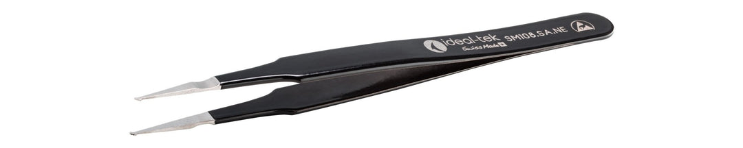 Ideal-tek SM108.SA.NE.1.ITU ESD Epoxy Coated tweezers SM108.SA.NE, SS Anti-Mag, OAL 120mm, 4.72in MTESolutions