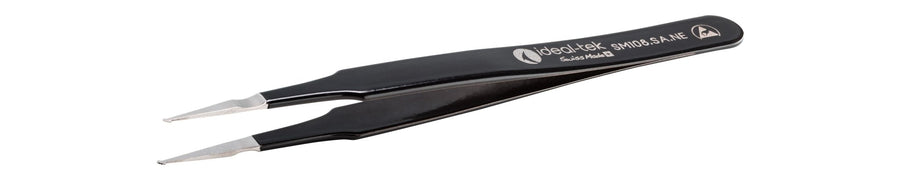 Ideal-tek SM108.SA.NE.1.ITU ESD Epoxy Coated tweezers SM108.SA.NE, SS Anti-Mag, OAL 120mm, 4.72in MTESolutions
