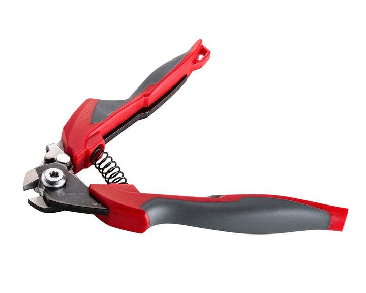Ideal-tek WRC5.ITU Cable Cutters - High carbon steel - Red-grey non-slip rubber handle. OAL: 180 mm, 7.09in MTESolutions