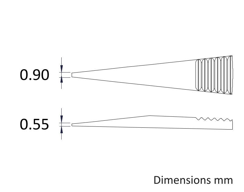Ideal-tek 00B.SA.0.ITU High Precision tweezers 00B.SA, SS Anti-Mag, OAL 120mm, 4.72in