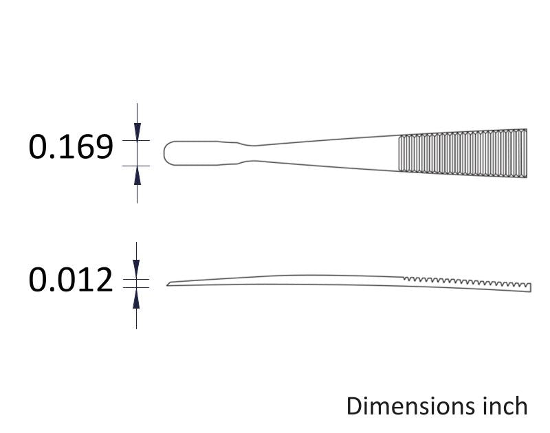 Ideal-tek 125.SA.1.ITU Flat Tip tweezers 125.SA, SS Anti-Mag, OAL 120mm, 4.72in