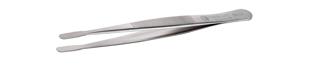 Ideal-tek 125.SA.1.ITU Flat Tip tweezers 125.SA, SS Anti-Mag, OAL 120mm, 4.72in