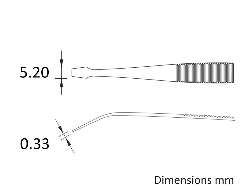 Ideal-tek 128.SA.1.ITU Flat Tip tweezers 128.SA, SS Anti-Mag, OAL 105mm, 4.13in