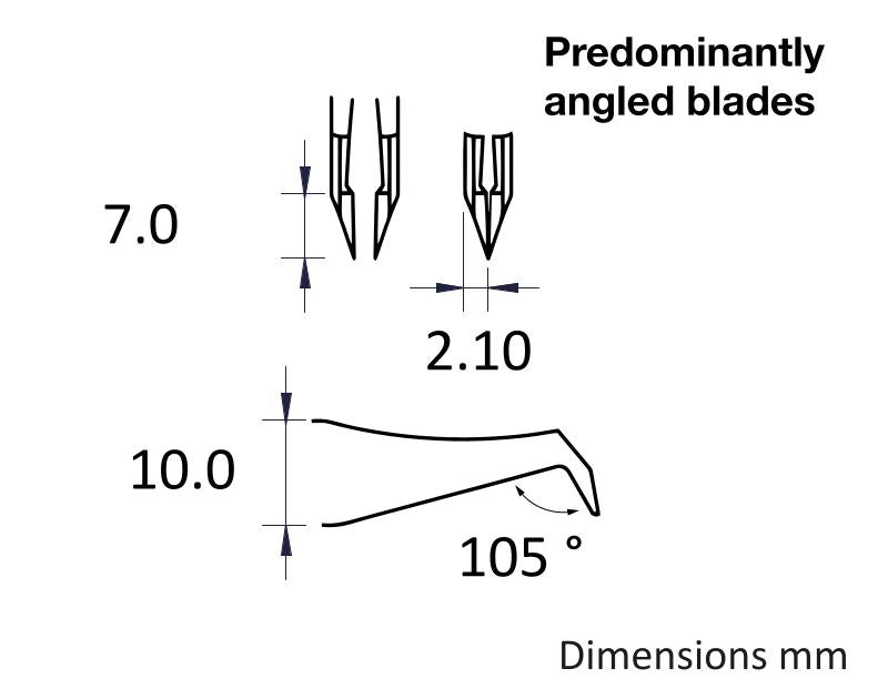 Ideal-tek 14AGW.C.0.ITU High Precision Cutting tweezers 14AGW, Carbon Steel, OAL 115mm, 4.53in