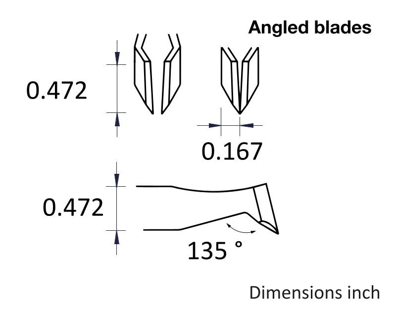 Ideal-tek 15A.C.N.0.ITU ESD Epoxy Coated Cutting tweezers 15A.N, Carbon Steel, OAL 120mm, 4.72in