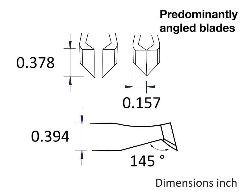 Ideal-tek 15AGWM.C.D.0.ITU Full Diamond Coated tweezers 15AGWM.D, Carbon Steel, OAL 115mm, 4.53in