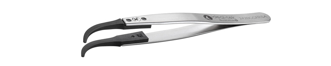 Ideal-tek 242BCCFR.SA.1.IT Plastic Repl CF tip tweezers 242BCCFR.SA, SS Anti-Mag, OAL 115mm, 4, 53in, (#A242BCF tips)