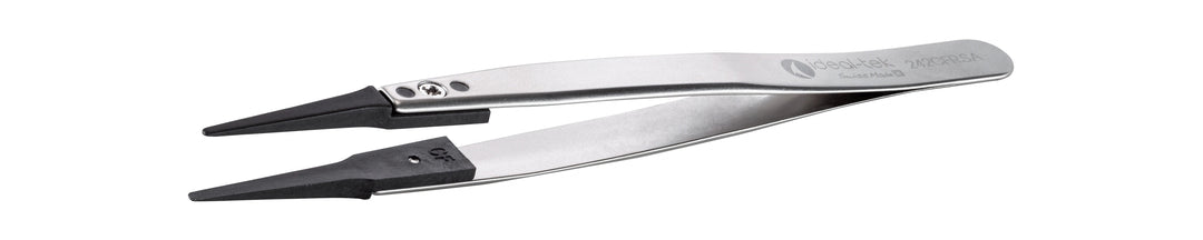 Ideal-tek 242CFR.SA.1.ITU Plastic Repl CF tip tweezers 242CFR.SA, SS Anti-Mag, OAL 130mm, 5, 12in, (#A242CF tips)