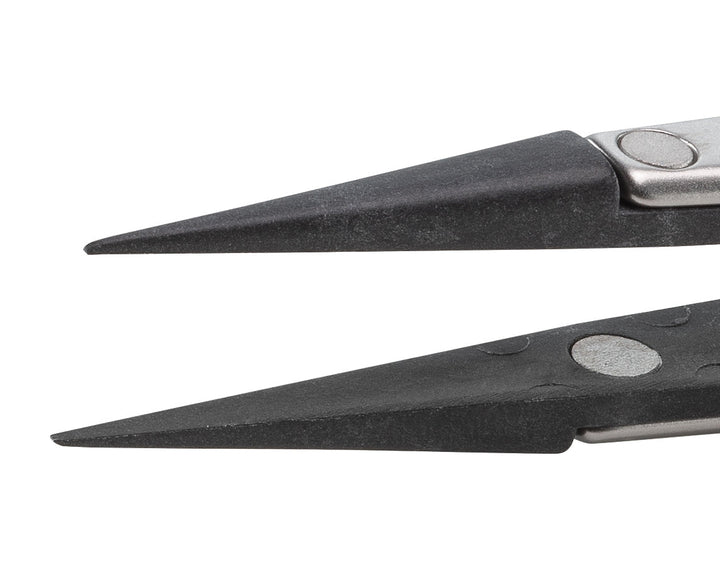 Ideal-tek 259CF.SA.1.ITU Plastic CF tip tweezers 259CF.SA, SS Anti-Mag, OAL 130mm, 5.12in