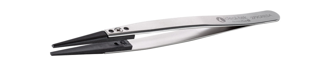 Ideal-tek 279CFR.SA.1.ITU Plastic Repl CF tip tweezers 279CFR.SA, SS Anti-Mag, OAL 130mm, 5, 12in, (#A279CF tips)