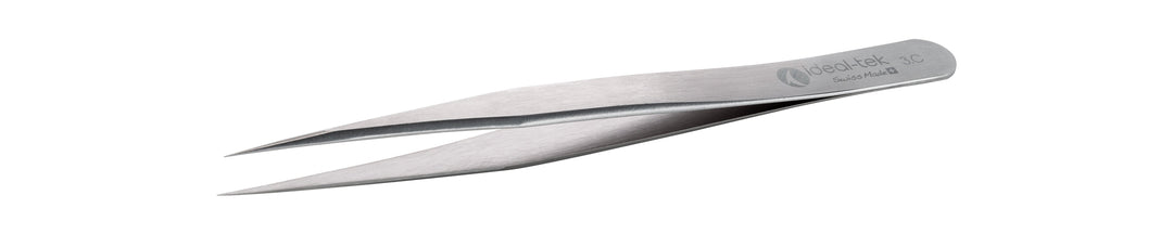 Ideal-tek 3.C.0.ITU High Precision tweezers 3.C, Carbon Steel, OAL 120mm, 4.72in
