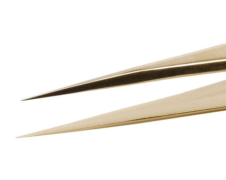 Ideal-tek 3.SA.GP.0.ITU High Precision tweezers 3.SA.GP, gold plated, SS Anti-Mag, OAL 120mm, 4.72in