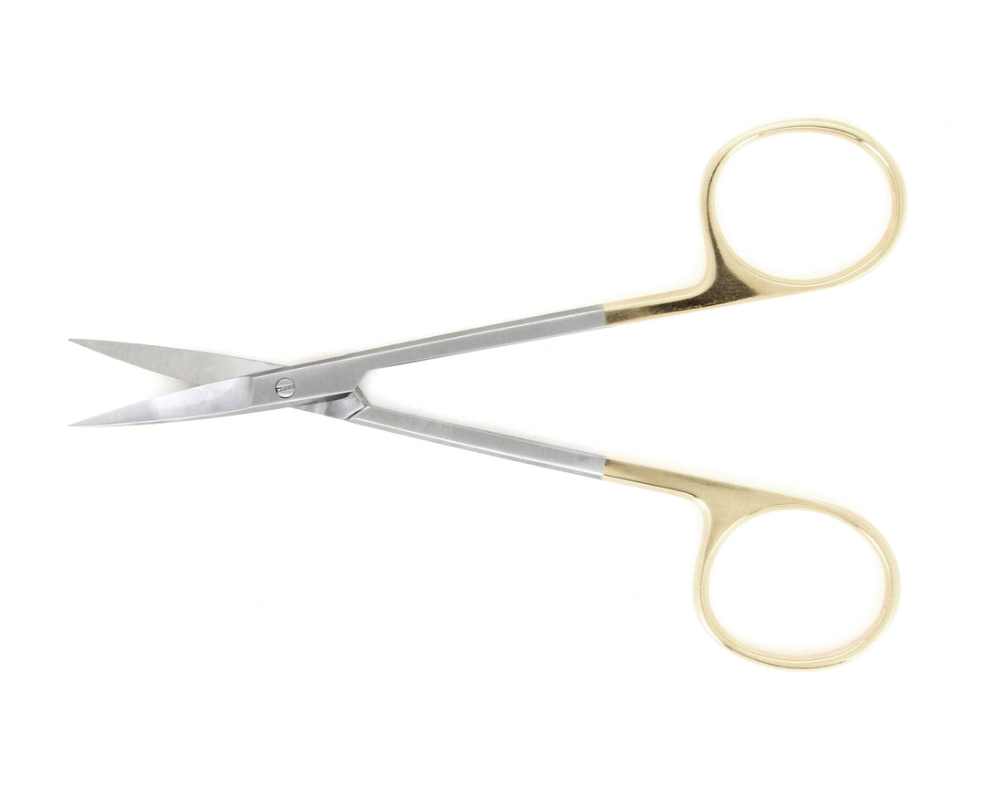 Ideal-tek 351S-TC-45.9.IT High Precision Iris scissors 351S-TC-45, Stainless, Tungsten Carbide insert, OAL 115mm, 4.53in