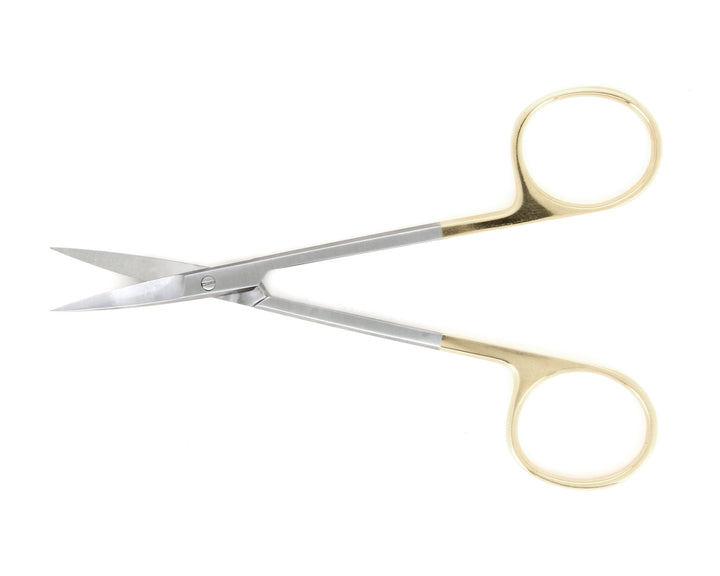 Ideal-tek 351S-TC-45.9.IT High Precision Iris scissors 351S-TC-45, Stainless, Tungsten Carbide insert, OAL 115mm, 4.53in