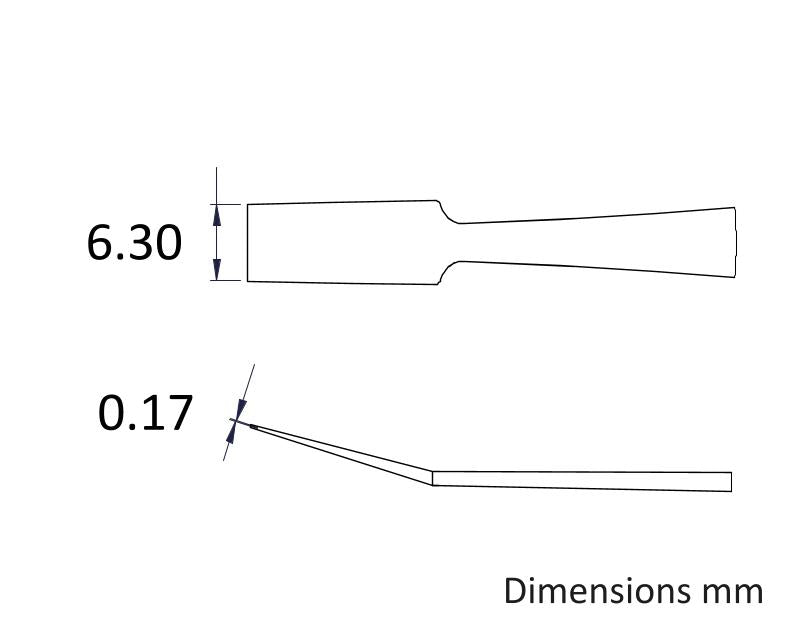 Ideal-tek 36A.SA.1.ITU Flat tip tweezers 36A.SA, SS Anti-Mag, OAL 120mm, 4.72in