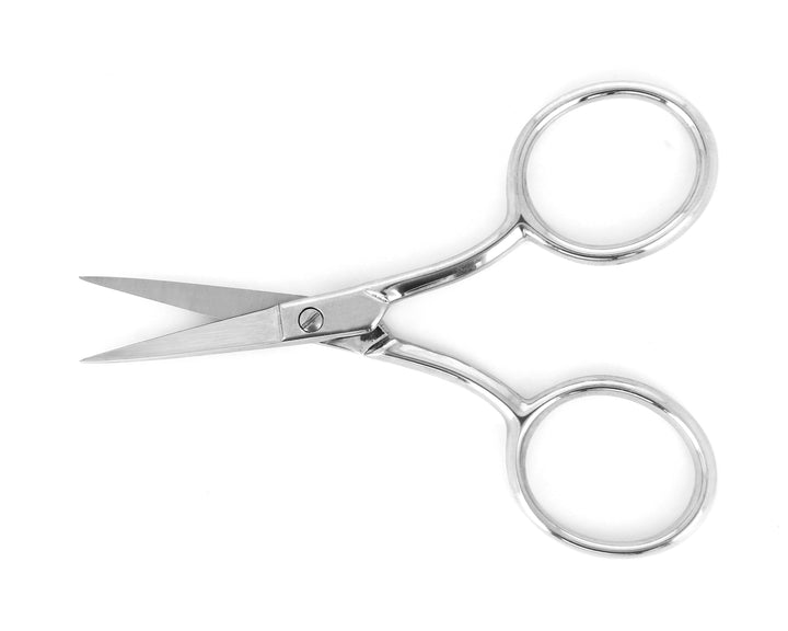 Ideal-tek 372S-YL40.NP.IT ProCut scissors 372S-YL40.NP, straight, large ring, Carbon Steel, Nickel plated, OAL100mm, 3.9in