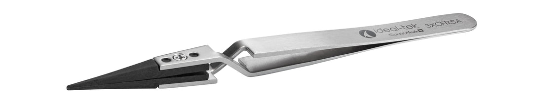 Ideal-tek 3XCFR.SA.1.ITU Plastic Repl CF Tip tweezers 3XCFR.SA, reverse, SS Anti-Mag, OAL 130mm, 5, 12in, (#A3CF tips)