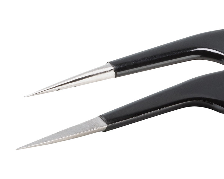 Ideal-tek 5A.SA.NE.6.ITU ESD Epoxy Coated tweezers 5A.SA.NE, SS Anti-Mag, OAL 115mm, 4.53in