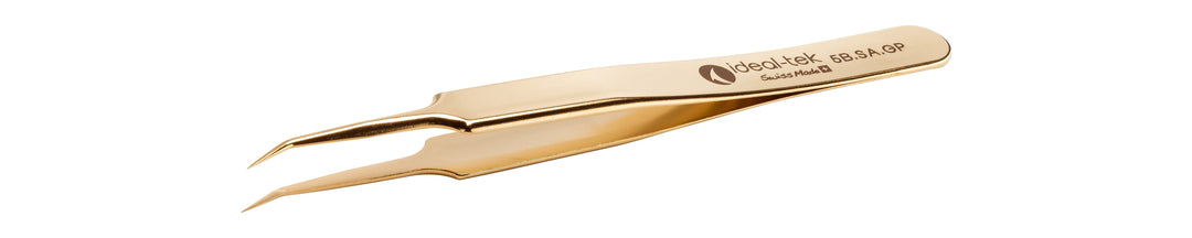 Ideal-tek 5B.SA.GP.0.ITU Gold Plated tweezers 5B.SA.GP, SS Anti-Mag, OAL 110mm, 4.33in