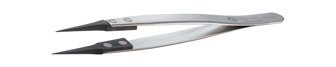 Ideal-tek 5CF.SA.1.ITU Plastic CF tip tweezers 5CF.SA, SS Anti-Mag, OAL 130mm, 5.12in