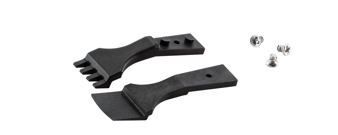Ideal-tek A4WFSV Tips: handling 4in, top fingers, stepped bottom paddle (for #4WFSVR.SA Tweezers). OAL: 40mm, 1.57in