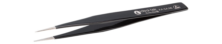 Ideal-tek AA.SA.NE.B.ITU ESD epoxy coated Boley tweezers AA.SA.NE, SS Anti-Mag, OAL 130mm, 5.12in