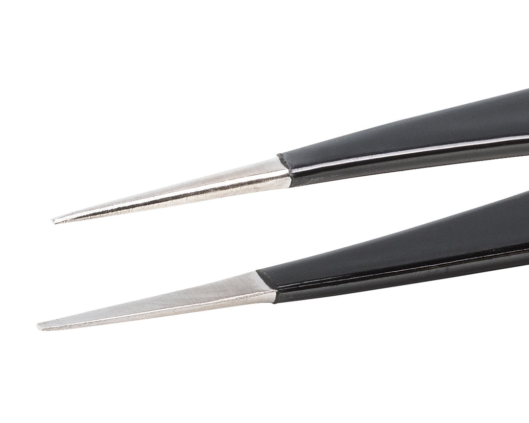 Ideal-tek AA.SA.NE.B.ITU ESD epoxy coated Boley tweezers AA.SA.NE, SS Anti-Mag, OAL 130mm, 5.12in