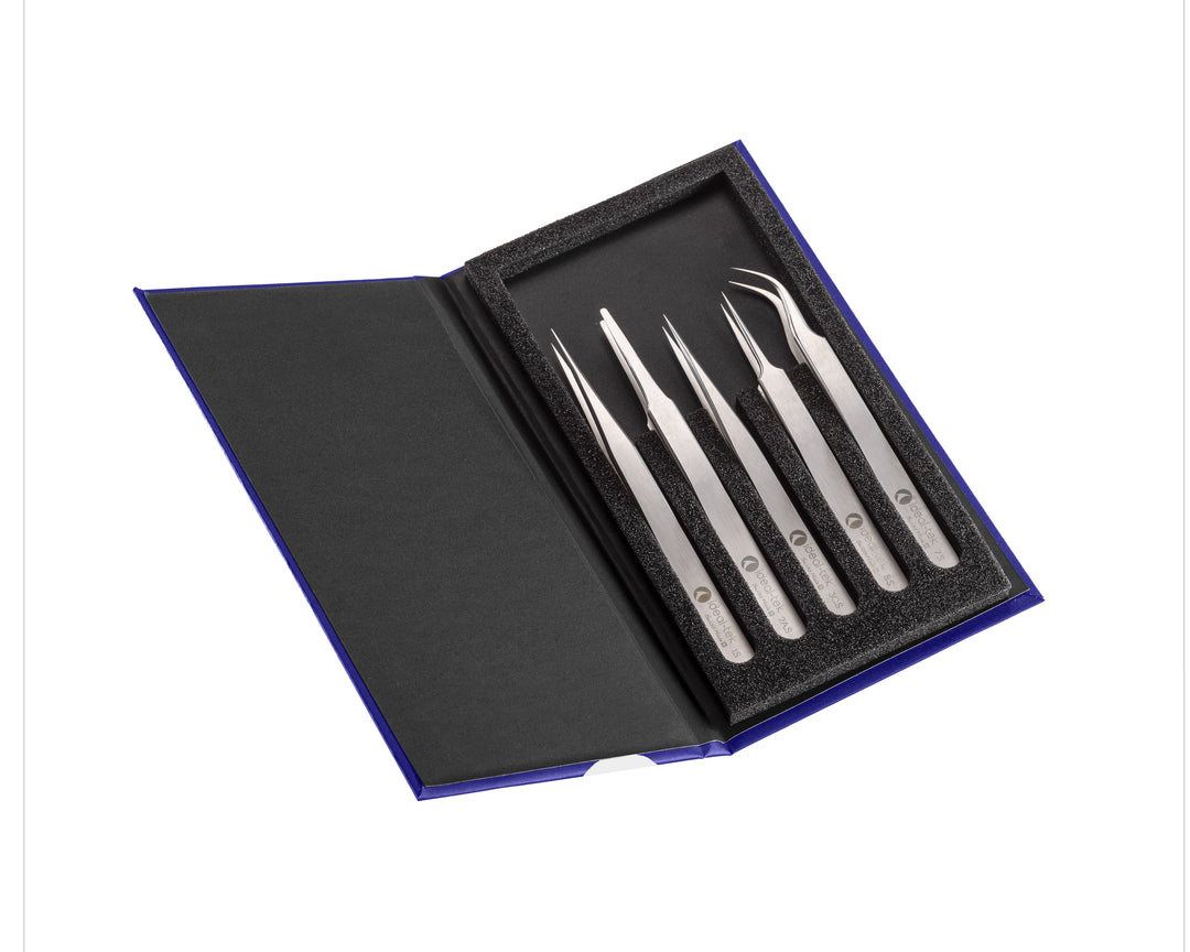 Ideal-tek K5HP1.S.ITU kit 5 High Precision tweezers S, Stainless