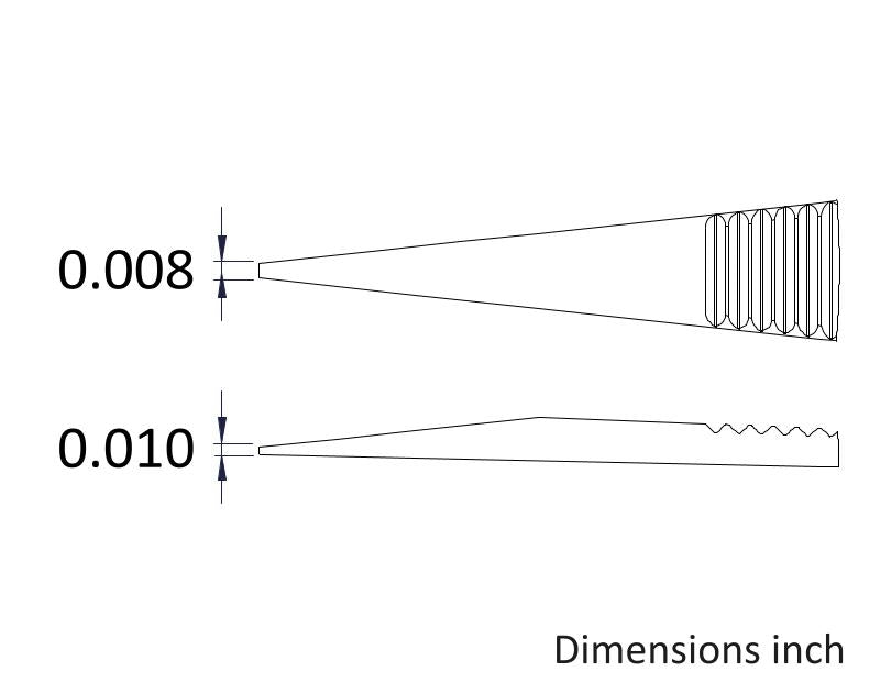 Ideal-tek M00D.SA.1.ITU Mini tweezers M00D-SA, SS Anti-Mag, OAL 90mm, 3.54in