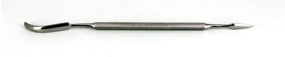 Ideal-tek MPTSS1 Spatula - Pointed tip arrow-shaped and flat long curved with a rounded tip. OAL: 180mm, 7.09in