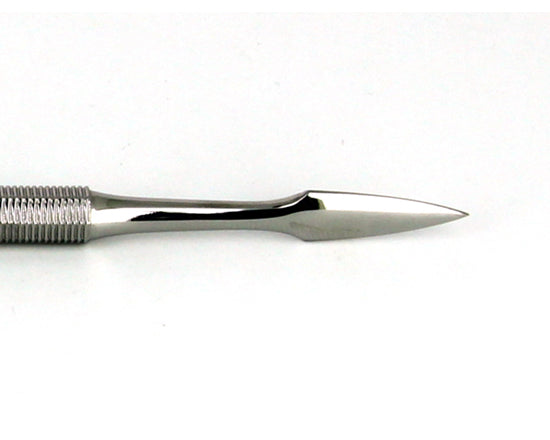 Ideal-tek MPTSS1 Spatula - Pointed tip arrow-shaped and flat long curved with a rounded tip. OAL: 180mm, 7.09in