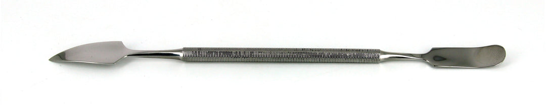 Ideal-tek MPTSS4 Spatula - Long curved pointed tip with arrow-shaped and long curved with rounded tip. OAL: 180mm
