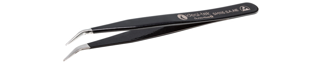 Ideal-tek SM115.SA.NE.1.ITU ESD Epoxy Coated tweezers SM115.SA.NE, SS Anti-Mag, OAL 115mm, 4.53in