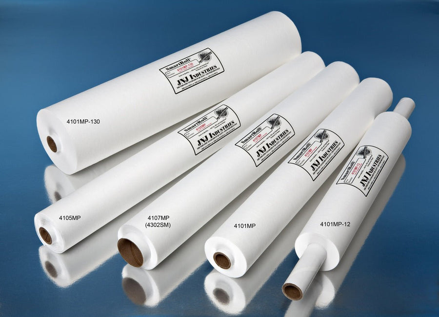 JNJ Industries 4101MP - 12 MPM Understencil Wiping Roll, 3/4" ID x 18" Core with 12" wide x 39' feet of paper, 15 per case MTESolutions