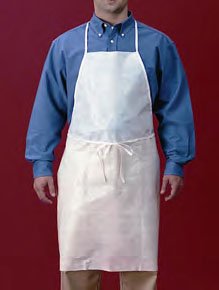 Keystone AP - NWPI - WHITE Laminated Aprons, Polyethylene Coated, 28 in X 36 in, Case of 100 MTESolutions
