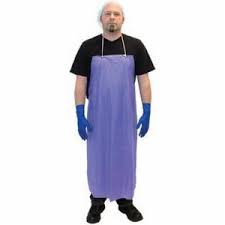 Keystone AP - PVC - 6R - 3550 - BLUE Raw Edge Apron, 6 mil, 35 in x 50 in, 72/Pk MTESolutions