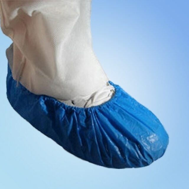 Keystone Cross Linked Polyethylene Shoe Cover, SC - CPE - XL - BLUE - BULK | 150 pairs/ case MTESolutions