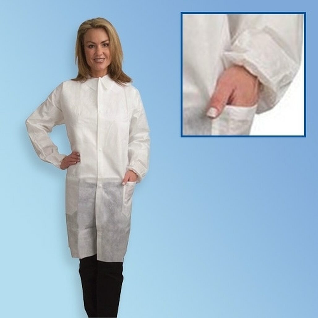 Keystone Polypropylene Lab Coat, LC3 - WE - NW, 30/Case MTESolutions