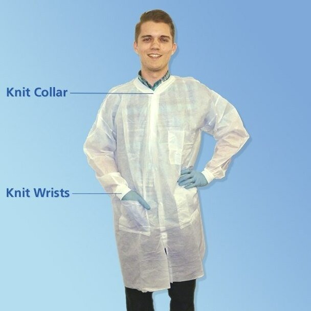 Keystone SMS Lab Coat, LC3 - WK - SMS / LC3 - BK - SMS, 30/Case MTESolutions