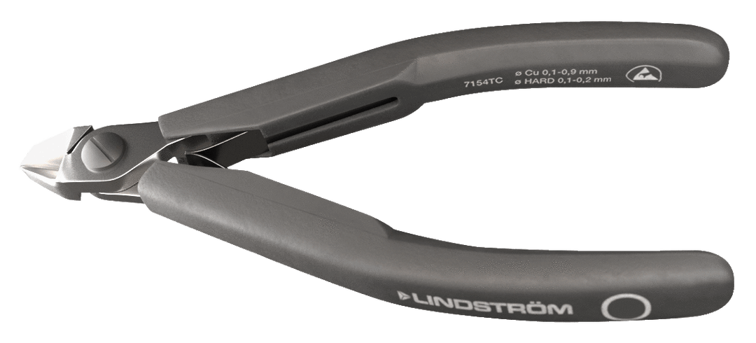 Lindstrom 7154TC, Precision Carbide Diagonal Cutters with Tapered Head for Hard Materials MTESolutions