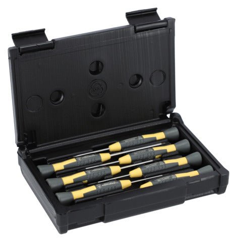 Lindstrom 801 - 7ESD Slotted/Phillips Screwdriver Set with Precision Grip 1.5 - 3.0mm/PH00 - PH1 - 7 Pcs MTESolutions