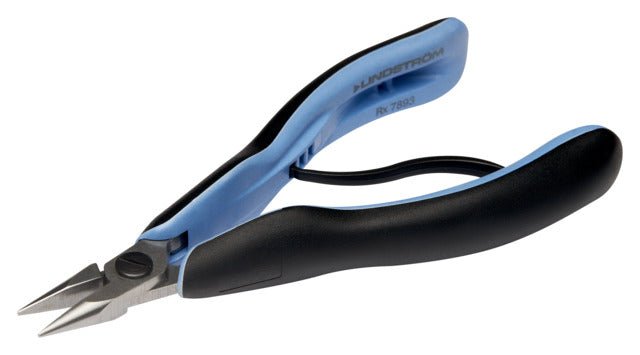 Lindstrom ERGO™ Short Snipe Nose Pliers with 2 - Component Handle & Smooth/Serrated Jaw 146.5 mm MTESolutions