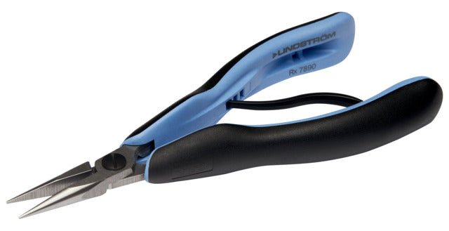 Lindstrom ERGO™ Snipe Nose Pliers with 2 - Component Handle & Serrated Jaw 158.5 mm MTESolutions