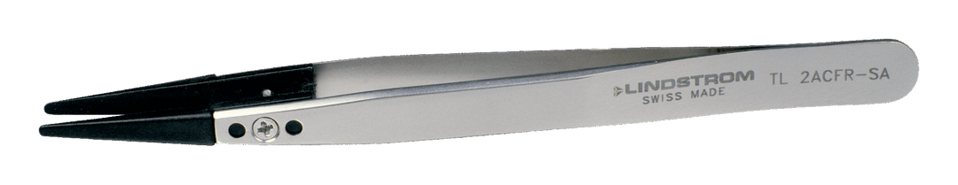 Lindstrom Full plastic Tweezers with Carbon fiber Angled, Pointed, and fine Tips 115 mm MTESolutions