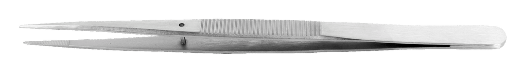 Lindstrom Stainless Steel Anti - Magnetic General PurposeTweezers with Serrated Handles Straight beveled Thick and Strong line serrated 155 mm Tips MTESolutions
