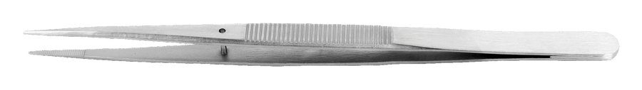 Lindstrom Stainless Steel Anti - Magnetic General PurposeTweezers with Serrated Handles Straight beveled Thick and Strong line serrated 155 mm Tips MTESolutions