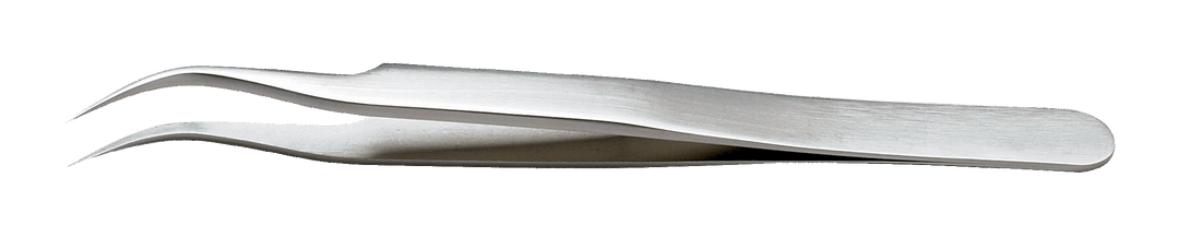 Lindstrom Stainless Steel Anti - Magnetic High Precision Tweezers with Curved Very Fine 120 mm Tips MTESolutions
