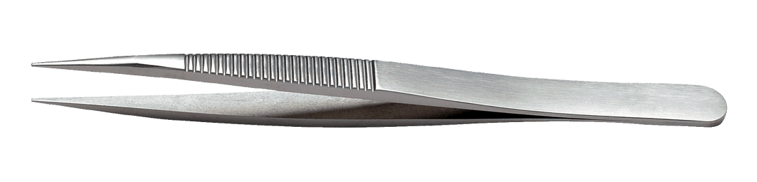 Lindstrom Stainless Steel Anti - Magnetic High Precision Tweezers with Serrated Handle and Straight,Thick and Strong 120 mm Tips MTESolutions