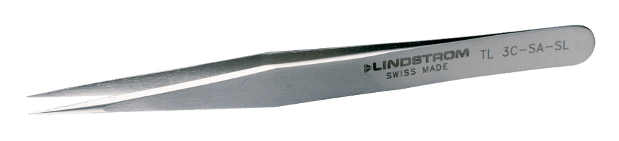 Lindstrom Stainless Steel Anti - Magnetic Precision Twezers with Straight, Fine and Pointed 110 mm Tips MTESolutions